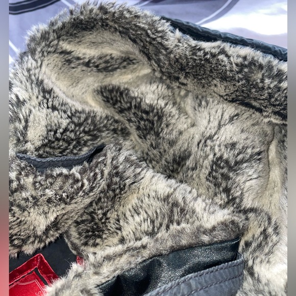 EDC Esprit Military Bomber Jacket Fur Hood Women’s Size M - Picture 3 of 12